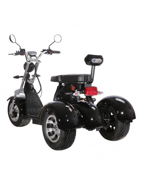 City Coco CP3 Elektroroller mit 3 Rädern, 2000 Watt, 2 Sitzplätzen und Korb – Bild 6