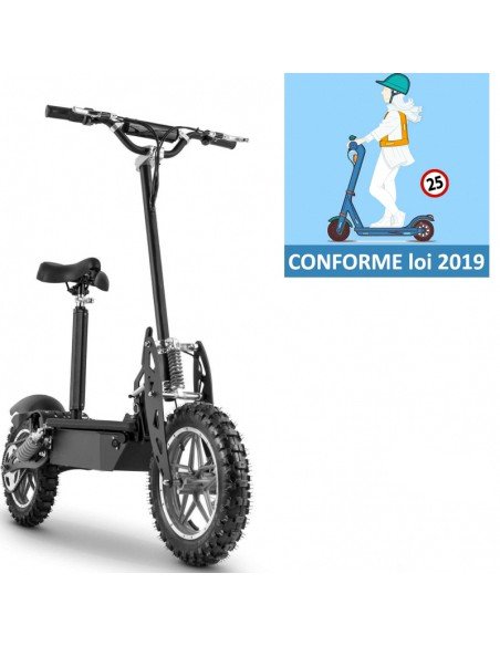 E-Scooter Cross mit Sitz, geländegängig, 1000 Watt, Lithium-Akku – Bild 2