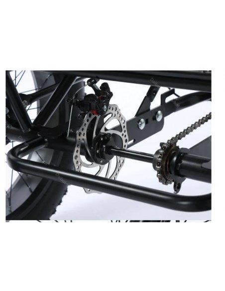 Elektro-Dreirad Fatbike Cross mit 2 Sitzplätzen für Menschen mit eingeschränkter Mobilität, 500 Watt – Bild 7