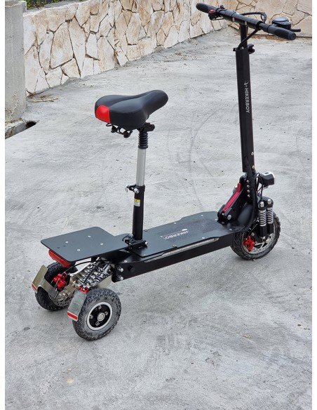 Geländegängiger Offroad E-Scooter mit Sitz für Senioren, 3 Räder – Hikerboys – Bild 6