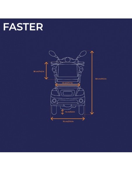 Veleco FASTER 1000 Watt mit komfortablem Sitz und Rückenlehne – Bild 5